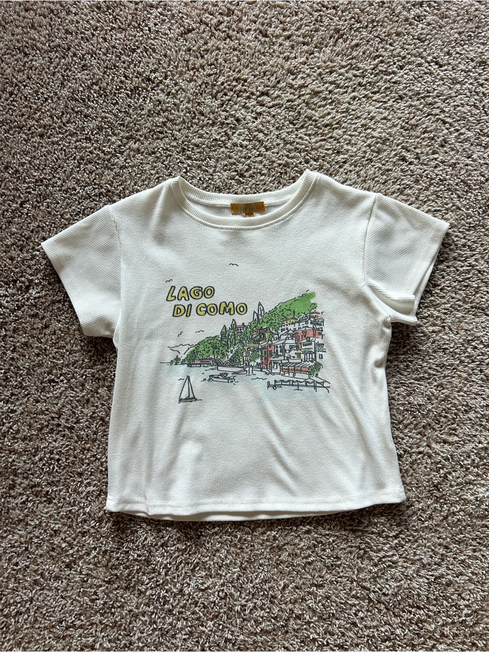 Lago di Como Graphic Tee White/Cream